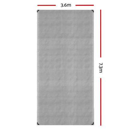 Instahut Tarp Tarpaulin 3.6x7.3m Canvas Camping Heavy Duty Sun Cover 2