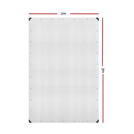 Instahut Tarp Tarpaulin 2x3m Canvas Camping Heavy Duty Sun Cover 2