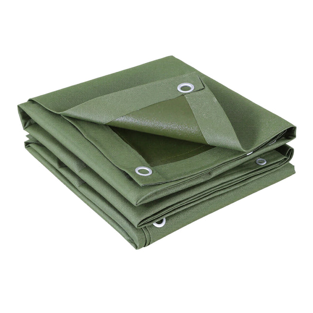 Instahut 2x3m Tarp Tarpaulin 600GSM Camping Canvas Heavy Duty Water Resistant