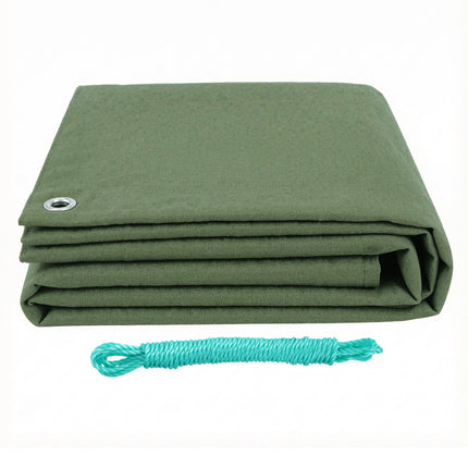 Instahut 2x3m Tarp Tarpaulin 600GSM Camping Canvas Heavy Duty Water Resistant 3