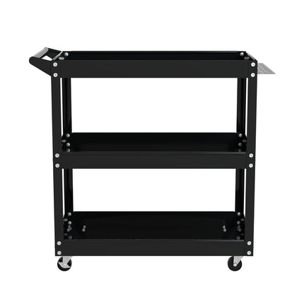 Giantz 3-Tier Tool Cart Trolley Workshop Garage Storage Organizer Black 3