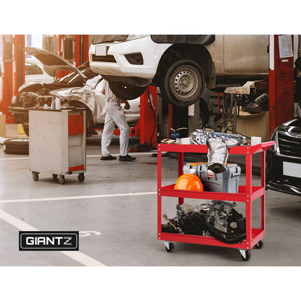 Giantz 3-Tier Tool Cart Trolley Workshop Garage Storage Organizer Red 6
