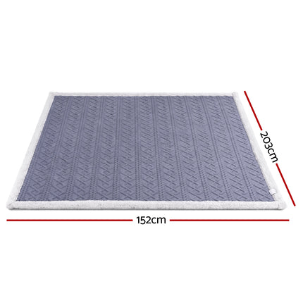 Giselle 152x203cm Throw Blanket Double-Sided Fleece Lightweight For Sofa Couch Bed Queen 3