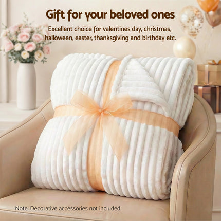 Giselle 127x152cm Throw Blanket Fleece Soft Lightweight Cozy Sofa Couch Bed Throw 9