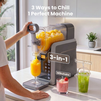 NORDA 2L Slushie Machine Frozen Drink Maker Slushy Ice Cream Maker No Ice Compressor Touchscreen for Home BBQ Party 4