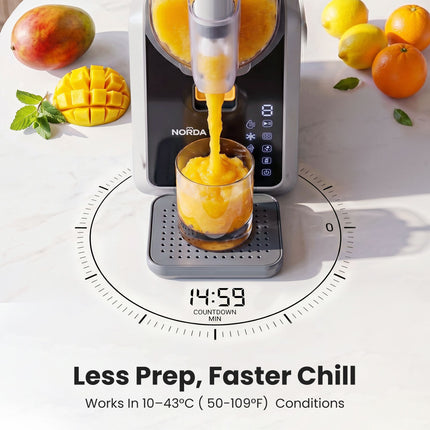 NORDA 2L Slushie Machine Frozen Drink Maker Slushy Ice Cream Maker No Ice Compressor Touchscreen for Home BBQ Party 6