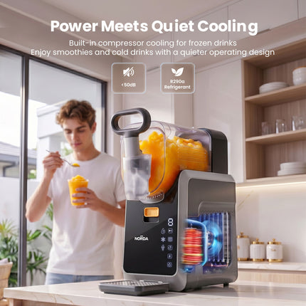 NORDA 2L Slushie Machine Frozen Drink Maker Slushy Ice Cream Maker No Ice Compressor Touchscreen for Home BBQ Party 7