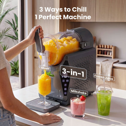 NORDA 1.3L Slushie Machine Frozen Drink Maker Slushy Ice Cream Maker No Ice Compressor Touchscreen for Home BBQ Party 4