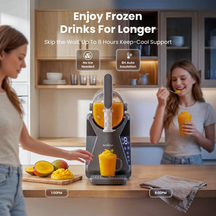 NORDA 1.3L Slushie Machine Frozen Drink Maker Slushy Ice Cream Maker No Ice Compressor Touchscreen for Home BBQ Party 5