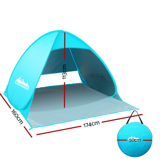 Weisshorn Pop Up Beach Tent Camping Hiking 3 Person Sun Shade Fishing Shelter 2