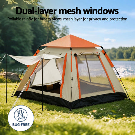 Weisshorn Pop Up Camping Tent 3-4 Person Automatic Tent Instant Setup Waterproof 4