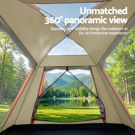 Weisshorn Pop Up Camping Tent 3-4 Person Automatic Tent Instant Setup Waterproof 5