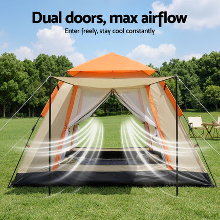 Weisshorn Pop Up Camping Tent 3-4 Person Automatic Tent Instant Setup Waterproof 7