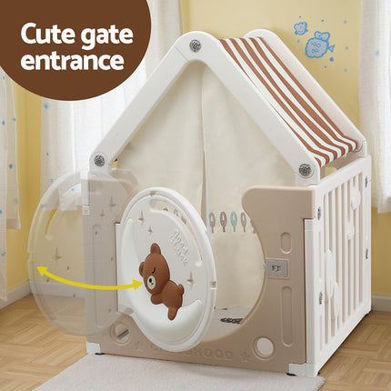 Keezi Kids Play Tent Playhouse Castle with Floor Mat 85CMX113CM 5