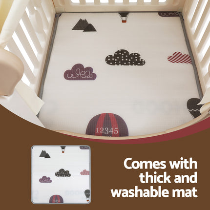 Keezi Kids Play Tent Playhouse Castle with Floor Mat 85CMX113CM 6