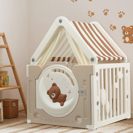 Keezi Kids Play Tent Playhouse Castle with Floor Mat 85CMX113CM 7