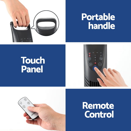 Devanti Tower Fan Oscillating 3 Speeds with Remote 91cm 6