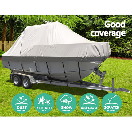 Seamanship Boat Cover 23-25ft Trailerable Jumbo Marine 600D Heavy Duty Grey 3