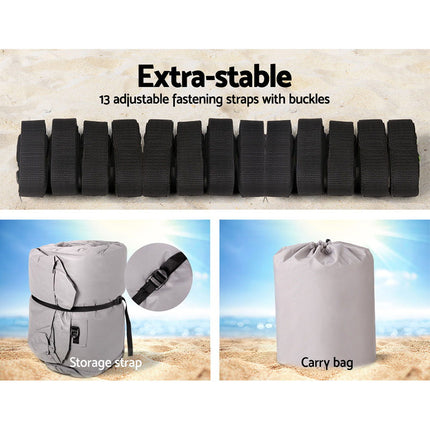 Seamanship Boat Cover 23-25ft Trailerable Jumbo Marine 600D Heavy Duty Grey 6