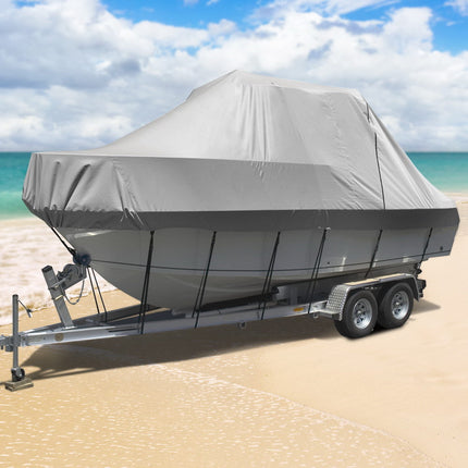 Seamanship Boat Cover 23-25ft Trailerable Jumbo Marine 600D Heavy Duty Grey 8
