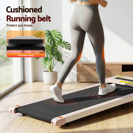 Everfit Treadmill Electric Walking Pad Under Desk Home Gym Fitness 360mm Pink 7