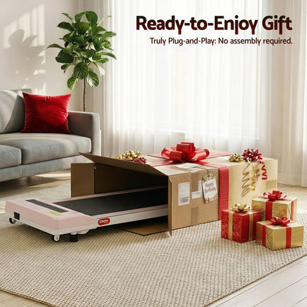 Everfit Treadmill Electric Walking Pad Under Desk Home Gym Fitness 360mm Pink 9