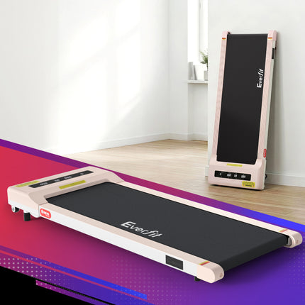 Everfit Treadmill Electric Walking Pad Under Desk Home Gym Fitness 360mm Pink 11