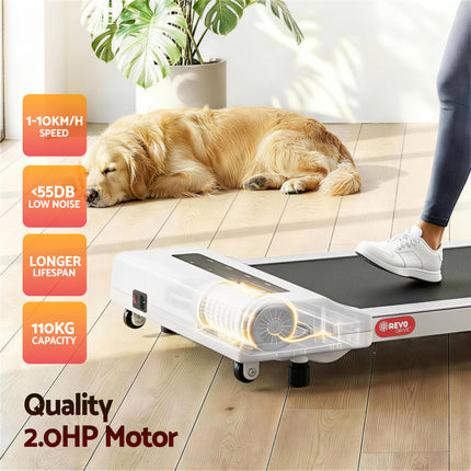 Everfit Treadmill Electric Walking Pad Under Desk Home Gym Fitness 360mm White 6