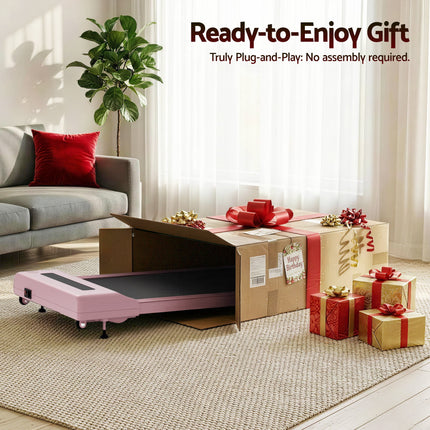 Everfit Treadmill Electric Walking Pad Incline Under Desk Home Gym 380mm Pink 11