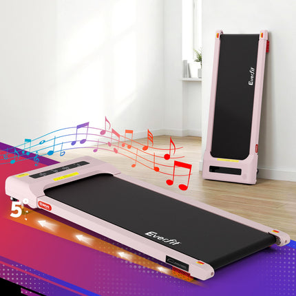 Everfit Treadmill Electric Walking Pad Incline Under Desk Home Gym 380mm Pink 12
