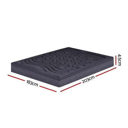 Giselle Bedding 3-Zone Pillowtop Mattress Topper 1000GSM for Back Pain Relief Washable with 45cm Deep Pocket King 2