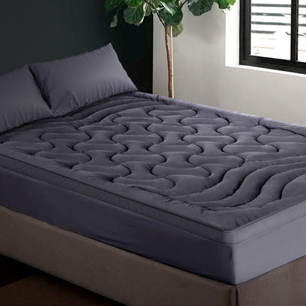 Giselle Bedding 3-Zone Pillowtop Mattress Topper 1000GSM for Back Pain Relief Washable with 45cm Deep Pocket King 7