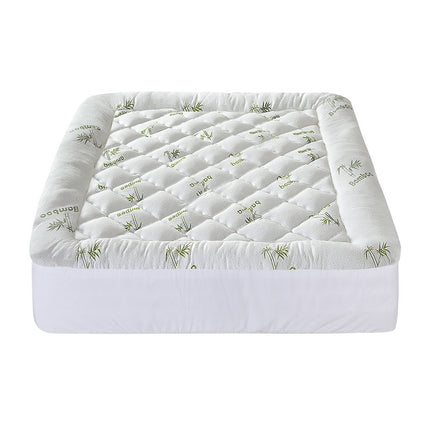 Giselle Bedding 5cm Pillowtop Mattress Topper 1000GSM Thick Soft Bamboo Cooling Pad for Back Pain Relief & Guest Bed, Washable Overfilled Cover with 45cm Deep Pocket King 3