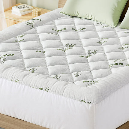 Giselle Bedding 5cm Pillowtop Mattress Topper 1000GSM Thick Soft Bamboo Cooling Pad for Back Pain Relief & Guest Bed, Washable Overfilled Cover with 45cm Deep Pocket King 7