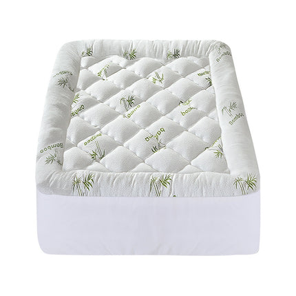 Giselle Bedding 5cm Pillowtop Mattress Topper 1000GSM Thick Soft Bamboo Cooling Pad for Back Pain Relief & Guest Bed, Washable Overfilled Cover with 45cm Deep Pocket King Single 3