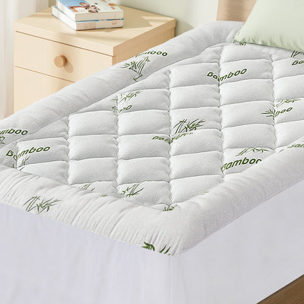Giselle Bedding 5cm Pillowtop Mattress Topper 1000GSM Thick Soft Bamboo Cooling Pad for Back Pain Relief & Guest Bed, Washable Overfilled Cover with 45cm Deep Pocket King Single 7