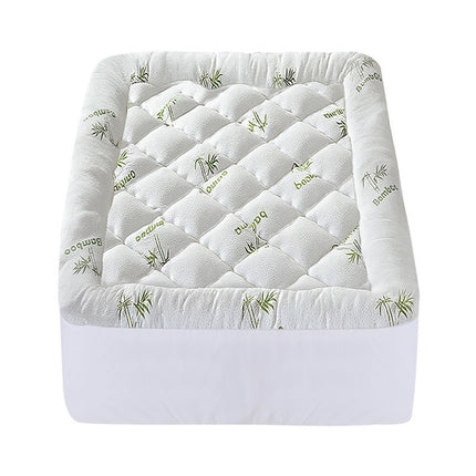 Giselle Bedding 5cm Pillowtop Mattress Topper 1000GSM Thick Soft Bamboo Cooling Pad for Back Pain Relief & Guest Bed, Washable Overfilled Cover with 45cm Deep Pocket Single 3