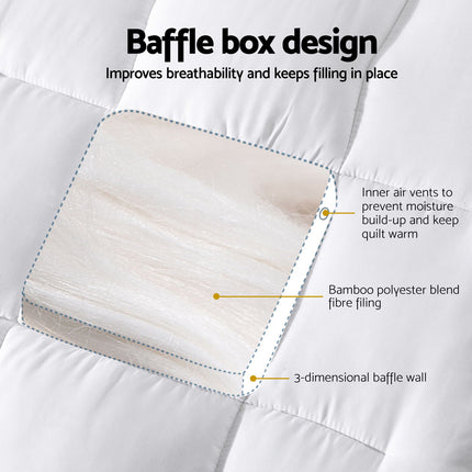 Giselle Bedding Baby Cot Pillowtop Mattress Topper 750GSM Bamboo Cooling Pad for Temperature Regulation, Machine Washable Bed Protector 4