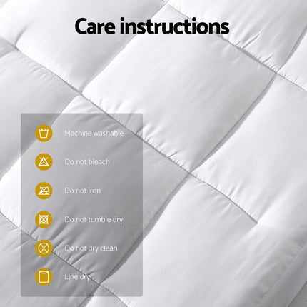 Giselle Bedding Baby Cot Pillowtop Mattress Topper 750GSM Bamboo Cooling Pad for Temperature Regulation, Machine Washable Bed Protector 6