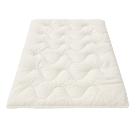 Giselle Bedding Pillowtop Mattress Topper 5cm Reversible Cooling & Soft Coral Fleece Pad for Back Pain Relief, Washable Skin-friendly Bed Protector with 45cm Deep Pocket Single 3