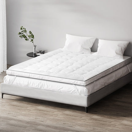 Giselle Bedding Pillowtop Mattress Topper 5cm Thick Mattress Pad for Back Pain Relief & Old Beds Machine Washable 500GSM Breathable Protector Double