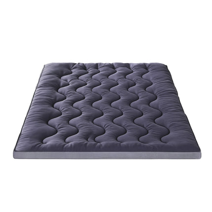 Giselle Bedding 5cm Pillowtop Topper Bamboo Polyester Blend Fibre Pad for Back Pain Relief Washable Overfilled Bed Protector 500GSM Double 3