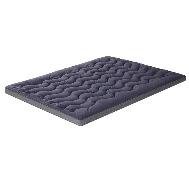 Giselle Bedding 5cm Pillowtop Topper Bamboo Polyester Blend Fibre Pad for Back Pain Relief Washable Overfilled Bed Protector 500GSM King