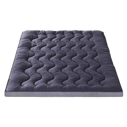 Giselle Bedding 5cm Pillowtop Topper Bamboo Polyester Blend Fibre Pad for Back Pain Relief Washable Overfilled Bed Protector 500GSM Queen 3
