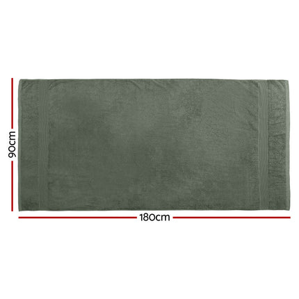 2 Pack Bath Sheets Set Cotton Extra Large Towel Green 2