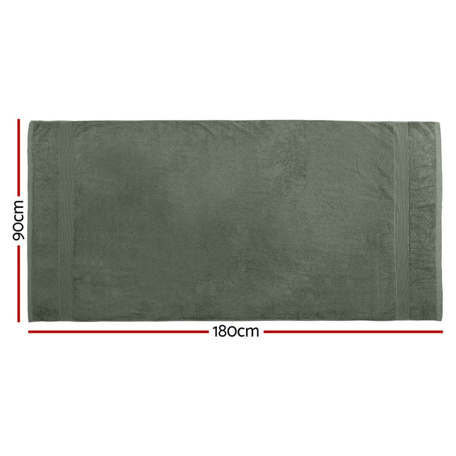 2 Pack Bath Sheets Set Cotton Extra Large Towel Green 2
