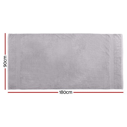 2 Pack Bath Sheets Set Cotton Extra Large Towel Grey 2