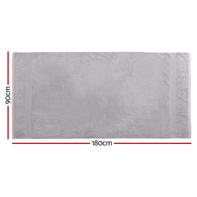 2 Pack Bath Sheets Set Cotton Extra Large Towel Grey 2