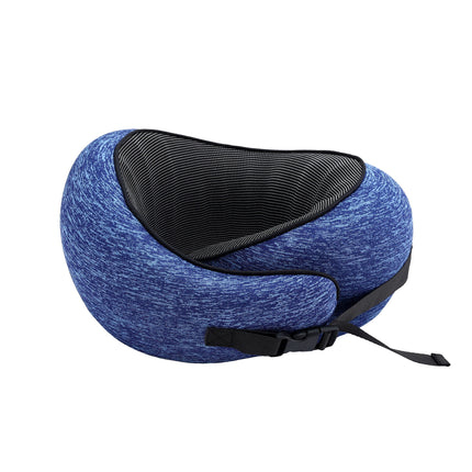 Wanderlite Travel Pillows for Airplanes Ergonomic Memory Foam Neck Pillow, Breathable & Washable Cover, Travel Bag Included, Airplane Pillow for Airplane, Car, Office and Home, Blue 3