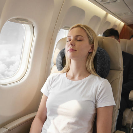 Wanderlite Travel Pillows for Airplanes Ergonomic Memory Foam Neck Pillow, Breathable & Washable Cover, Travel Bag Included, Airplane Pillow for Airplane, Car, Office and Home, Dark Grey 7